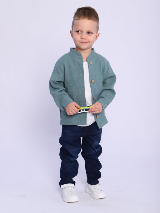 РБ016 Рубашка Муслин (фисташковый) - Милаша фото 11