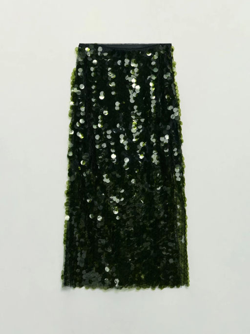 Юбка прямого кроя с пайетками / Zarina