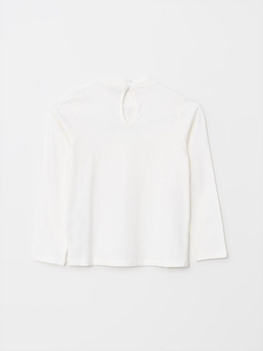 Yar?m Bal?k?? Yaka Dantel Detayl? Uzun Kollu K?z ?ocuk Ti??rt - Waikiki фото 2