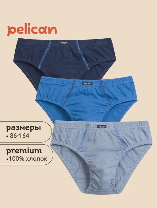 PELICAN, трусы для мальчиков, Синий/темно-синий/серый