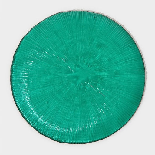 Тарелка Magistro «Фейерверк», d=15.5 см, стекло, цвет изумрудный