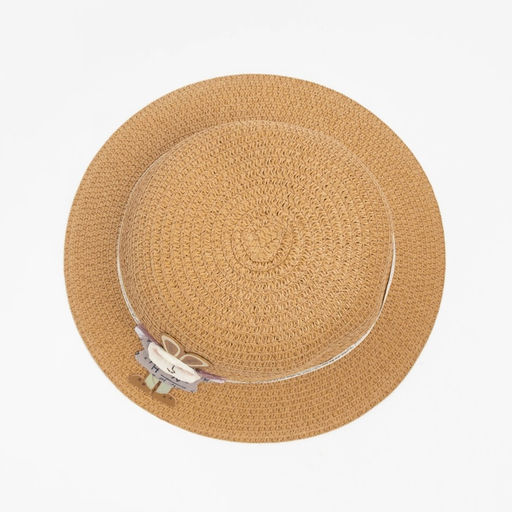 Шляпа для девочки MINAKU «Зайка», коричневая, размер 52 (3-5 лет)