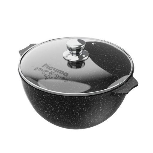 Казан для плова алюмин. 4л (АП) Гранит black (54802) (Мечта)