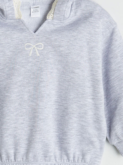 Kap??onlu K?z ?ocuk Sweatshirt