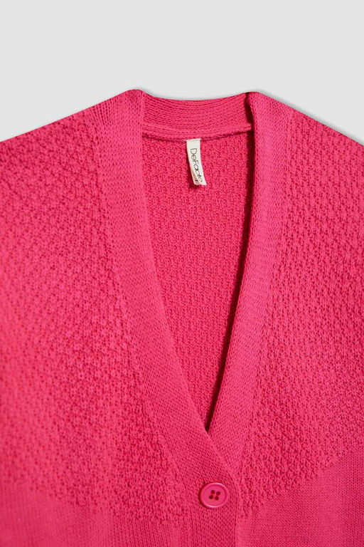 Кардиган для девочек с V-образным вырезом - Defacto фото 7