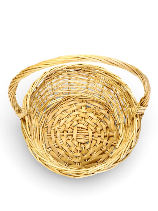 Корзина плетёная для хранения Fibre, с ручкой, бежевая, набор 3 шт.
