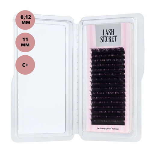 Lash Secret ресницы, одна длина, 16 линий, 0,12/C+/11 мм, чёрные  фото 2