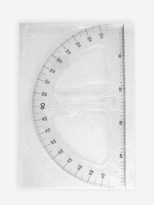 Транспортир портновский 180°, пластик