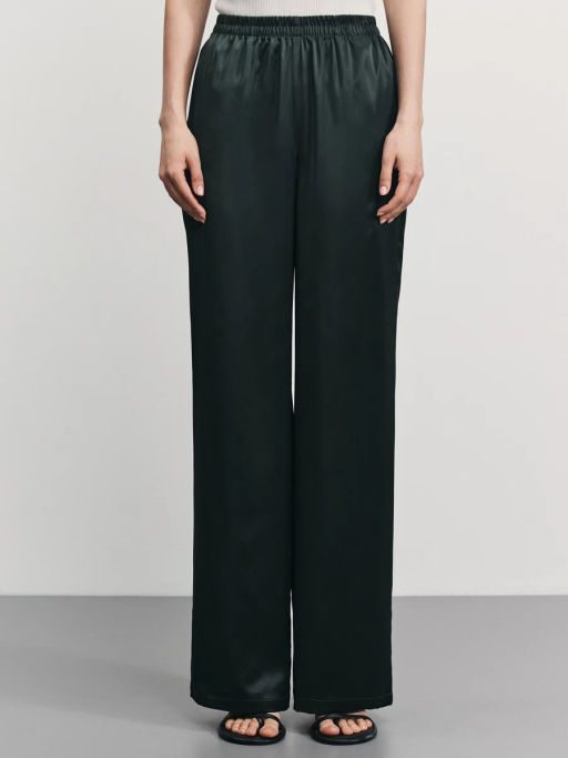 Широкие атласные брюки / Zarina  фото 3