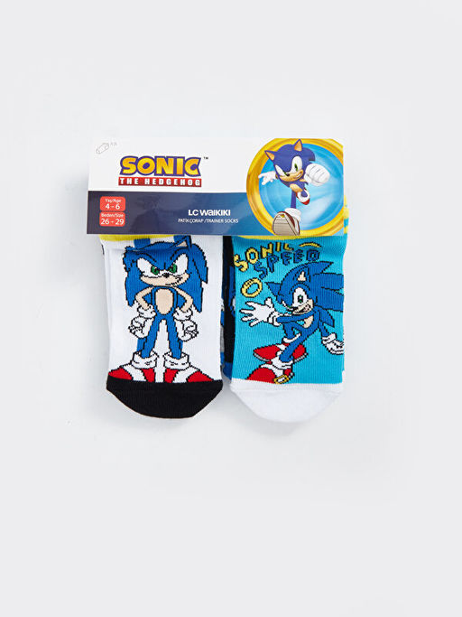 Sonic Desenli Erkek ?ocuk Patik ?orap 5li - Waikiki фото 3