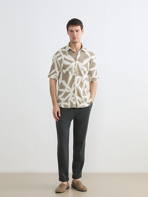 Regular Fit Desenli Erkek G?mlek