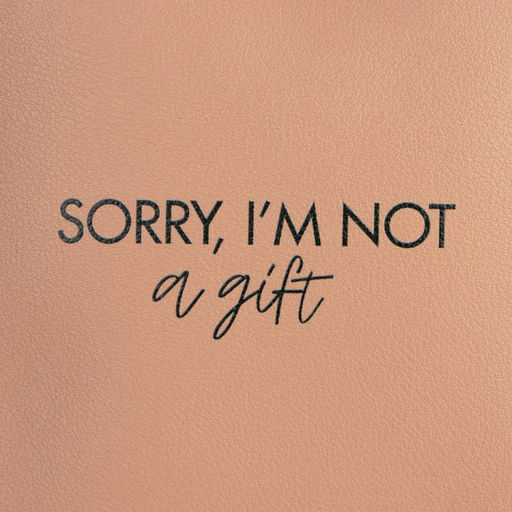 Сумка молодёжная через плечо Sorry, I&apos;m not a gift, бежевая