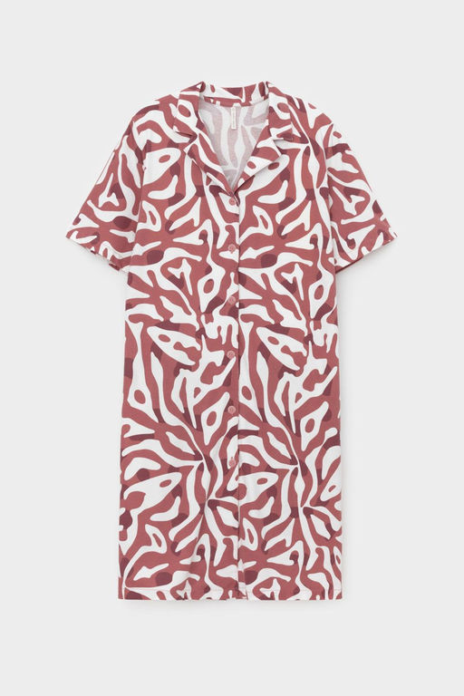 Е 50027/сахар,анималистичный орнамент халат жен