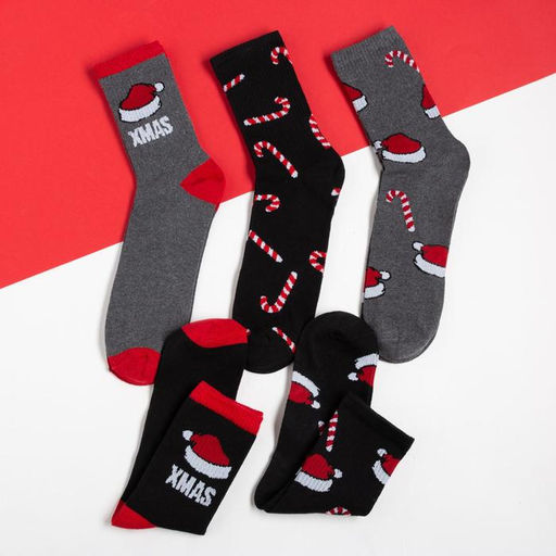 Носки мужские новогодние KAFTAN С Новым Годом, набор 5 пар, размер 41-44 (27-29 см) фото 2