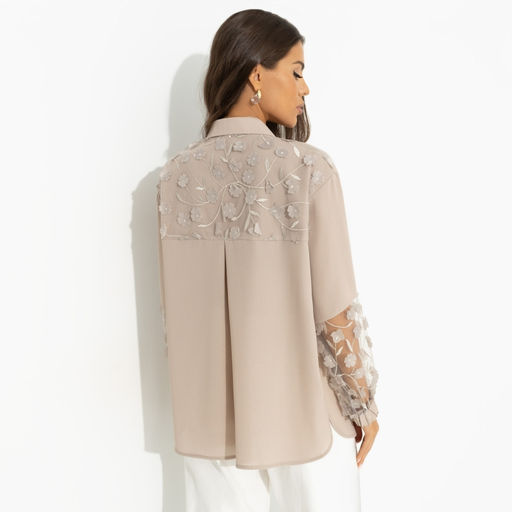 Рубашка нарядная Смелое решение (beige) - Charutti фото 5