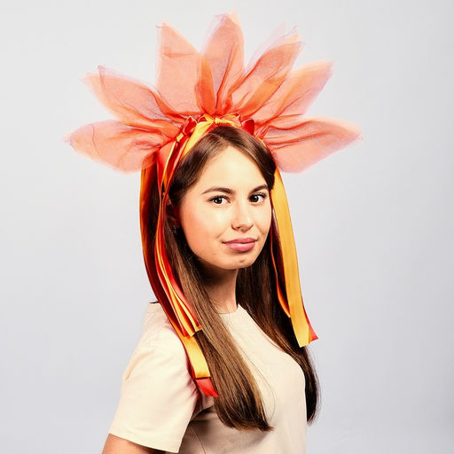 Карнавальный ободок «Лучистое солнце», красно-оранжевый