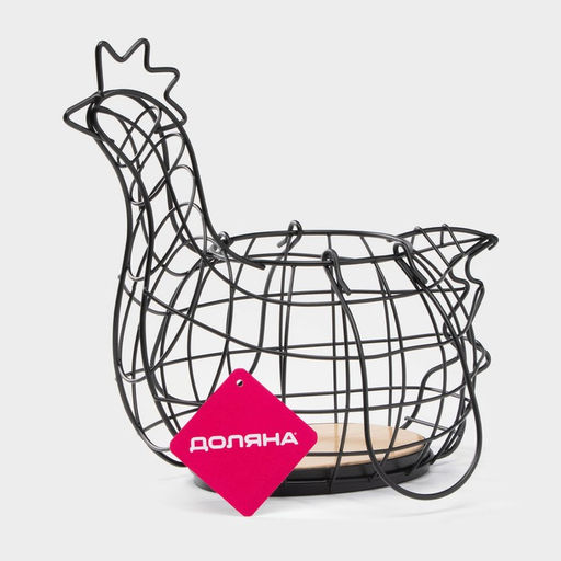 Корзина для яиц Доляна Эстетика, чёрная  фото 9