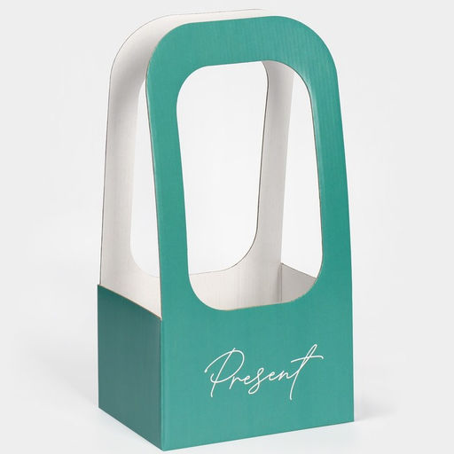 Коробка-переноска для цветов Present, 17 12 32 см - Дарите счастье фото 4