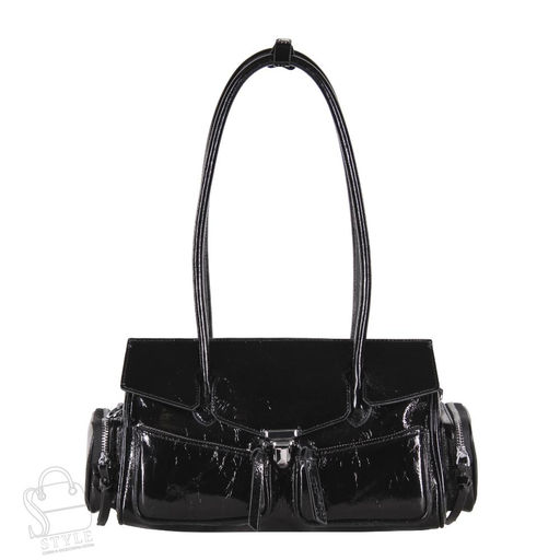 Сумка женская кожаная 3350Q black Polina&Eiterou