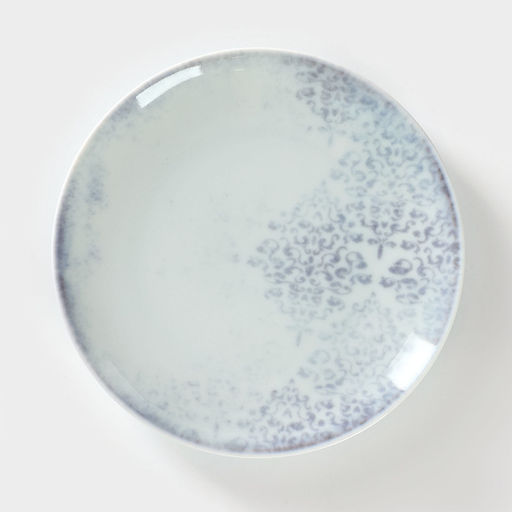 Тарелка Добрушский завод «Тулуза», d=17.5 см, фарфор, белая, синяя