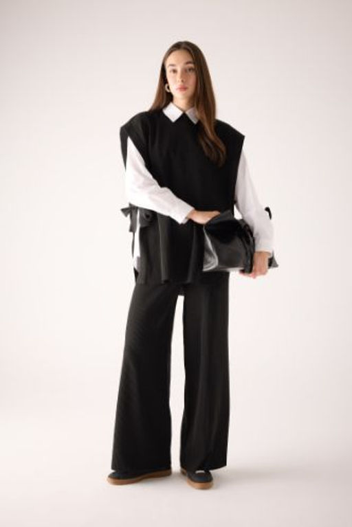 Relax Fit Rahat Kal?p Basic Duz Casual Triko Pantolon