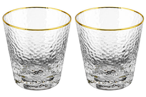 Набор 2 стаканов 300 мл 9*9*9,5 см Crystal glass с золотой каймой - Elan gallery фото 4