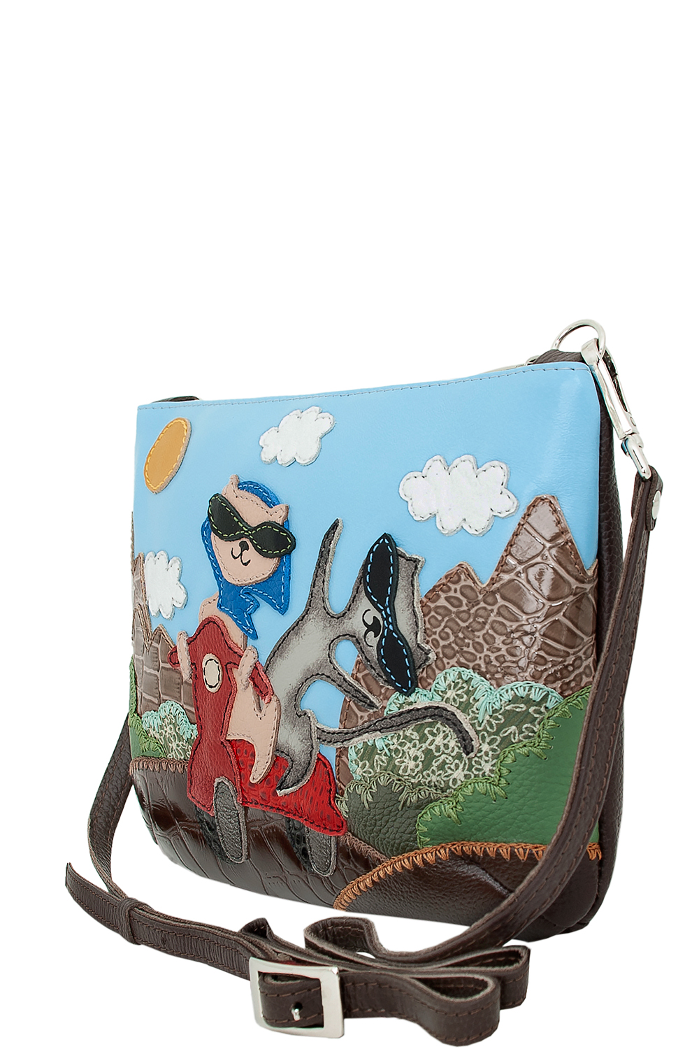 Сумка с аппликацией ДС-261-173 мокко - Protege фото 3