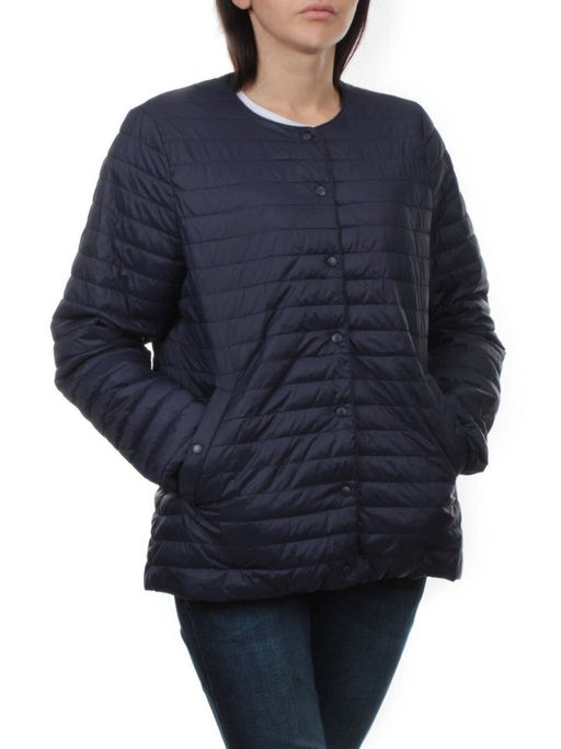 K-527 DK. BLUE Куртка демисезонная стеганая женская (70 гр. холлофайбер)
