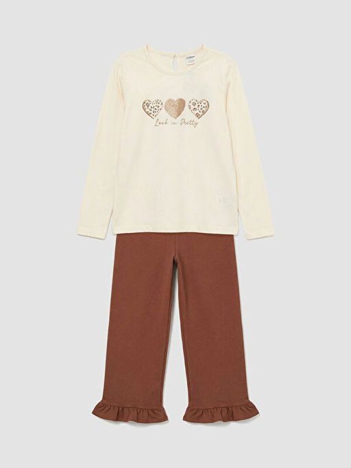 Bask?l? K?z ?ocuk Ti??rt ve Tayt