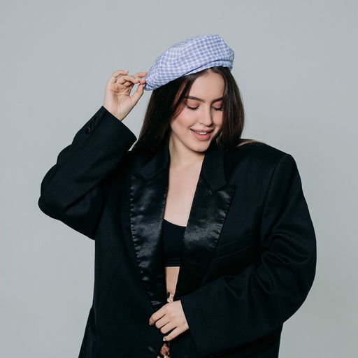 Берет в клетку, цвет голубой, р-р 56см - Overhat фото 8