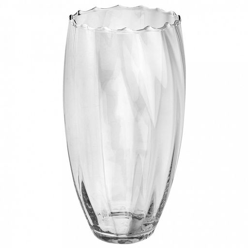 Ваза для цветов стеклянная "Малага" 2л, д13см, h25см, средняя, рифленая, "Прованс-2042" (Россия)