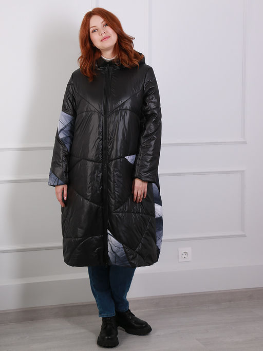 Пальто больших размеров стильное - Almond фото 4