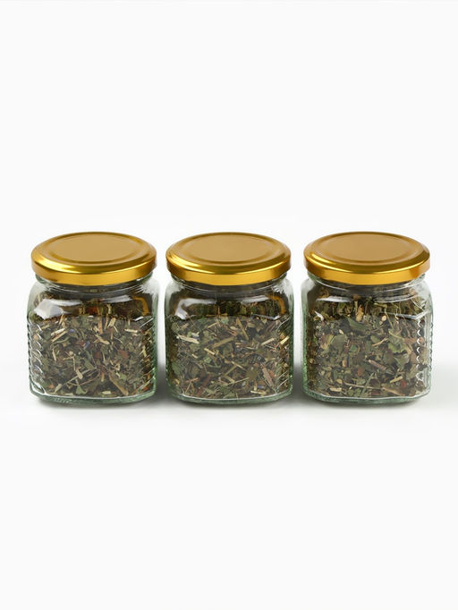 Подарочный новогодний набор Советский: чай травяной 25 г ? 3 шт., варенье с шишками 100 мл., крем-мёд 120 г ? 2 шт. - Фабрика счастья фото 4