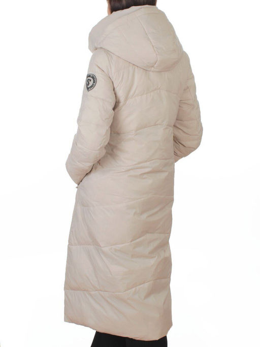 3067 BEIGE Пальто пуховое женское (утиный пух) - Fashion фото 6