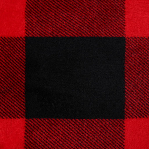 Плед Этель "Клетка черно-красн" 150*200 см,100% п/э, корал-флис 220 гр/м2