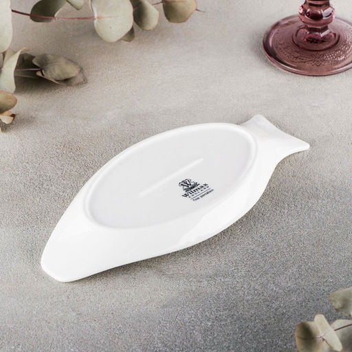 Блюдо для рыбы Wilmax, 22×10.5 см, фарфор, белое