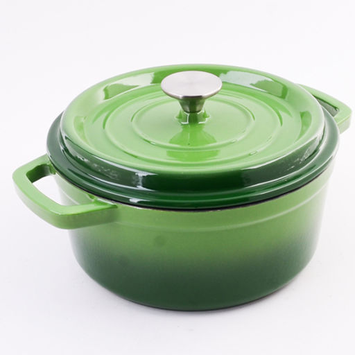 40628 Кастрюля чугун 2,6 л эмаль/покрытие зелёная MB (х2)