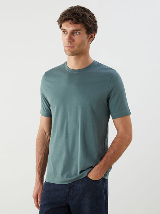 Bisiklet Yaka Penye Erkek Ti??rt