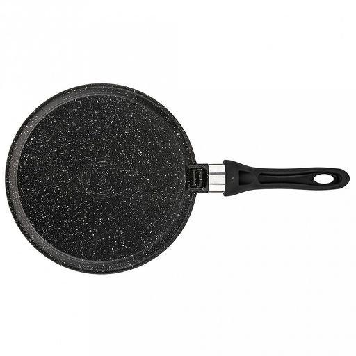 Сковорода блинная с тефлоновым покрытием д24см "Гранит Induction", h2см, s0,3см, ручка из термостойкого пластика (Россия) Подходит для всех видов плит, включая индукционную.