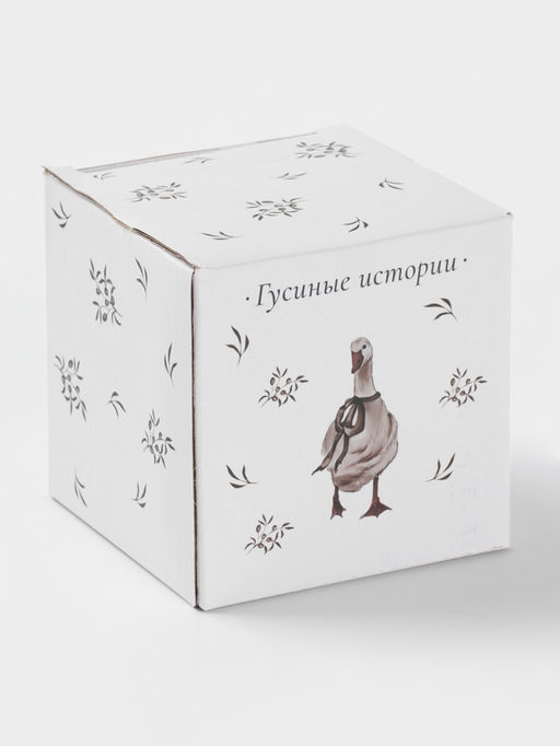 Лимонница Доляна «Гуси», доломит, 9×9 см, белая