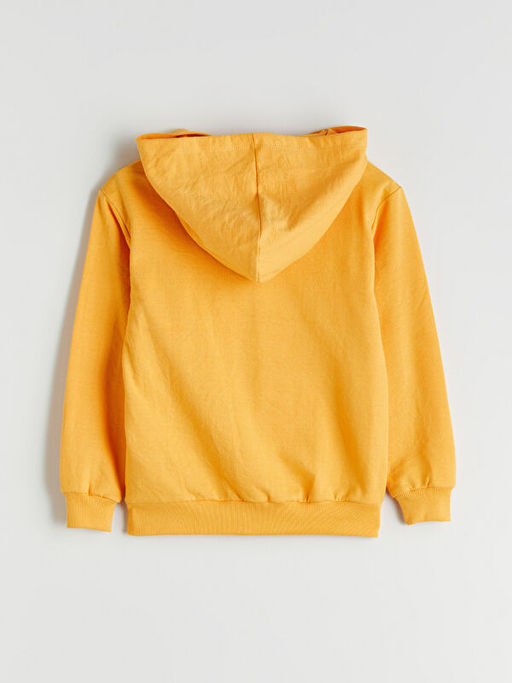 Kap??onlu Bask?l? Erkek ?ocuk Sweatshirt