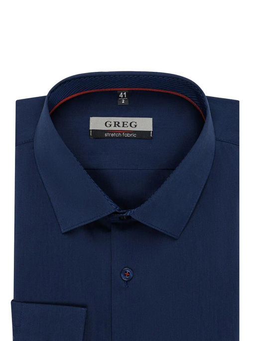 Сорочка мужская длинный рукав GREG 240/238/NB/ZN/1p STRETCH  фото 3
