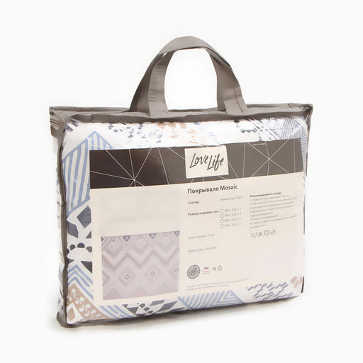 Покрывало LoveLife евро Mosaic, 200*2105см, микрофайбер, 100% п/э  фото 5