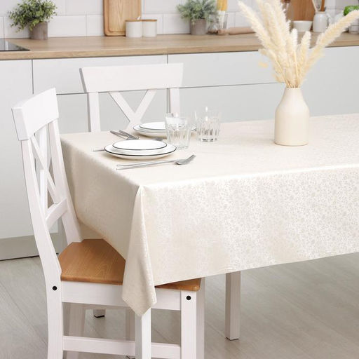 Клеёнка на стол, на тканевой основе, рулон 20 метров, ширина 137 см, толщина 0.25 мм, белая