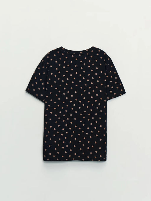 Футболка из хлопка с принтом в горошек / Zarina  фото 2