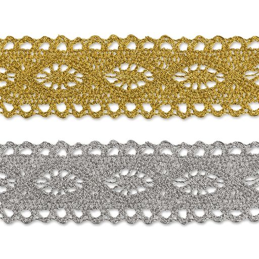 Gamma MTR-32 тесьма декоративная ФАСОВКА 26 мм 5 х 3 м под серебро  фото 4