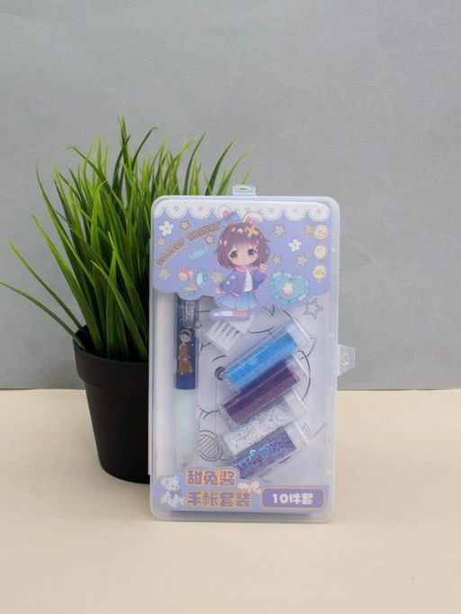 Клеевая ручка с блестками 4 цвета "Lovely things", blue