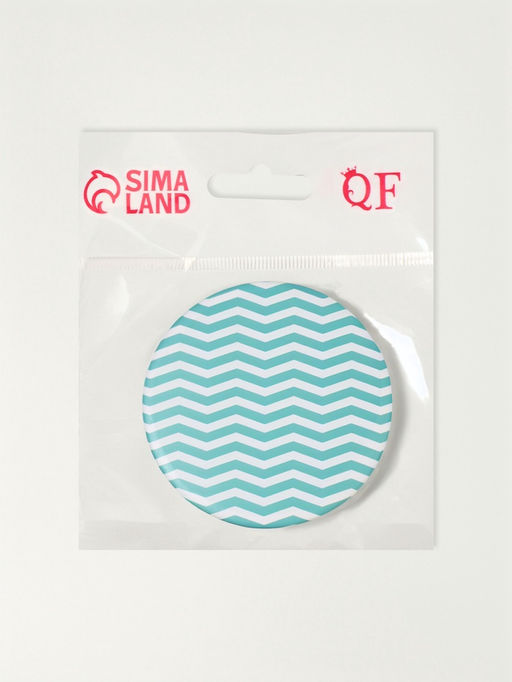 Цена за 3 шт. Зеркало складное «Геометрия», d=7.5 см, бирюзовое