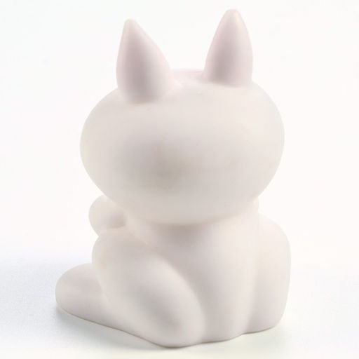 Игрушка пищащая Кот для собак, 8,5 см, белая - Пижон фото 4