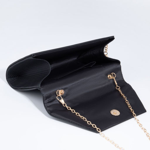 Сумка-клатч на клапане, цвет чёрный - Simaland фото 6
